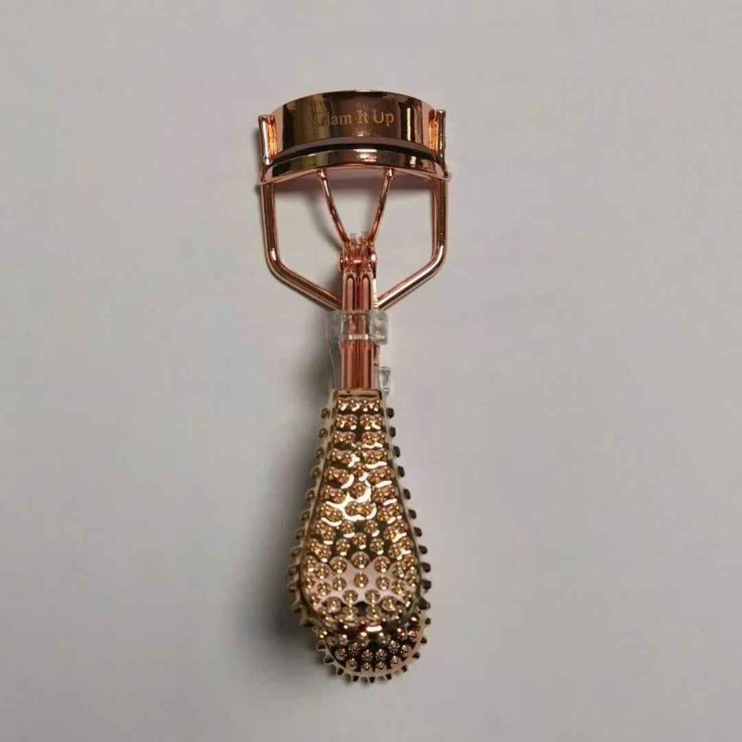 Rose Gold Eyelash Curler With Diamond Studded Handle